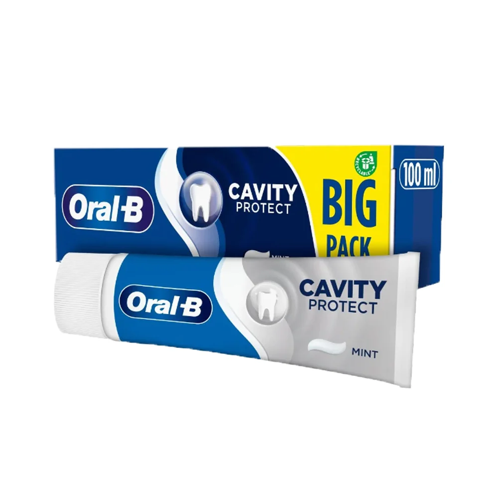 خمیر دندان اورال بی مدل cavity protect mint حجم 100 میلی لیتر