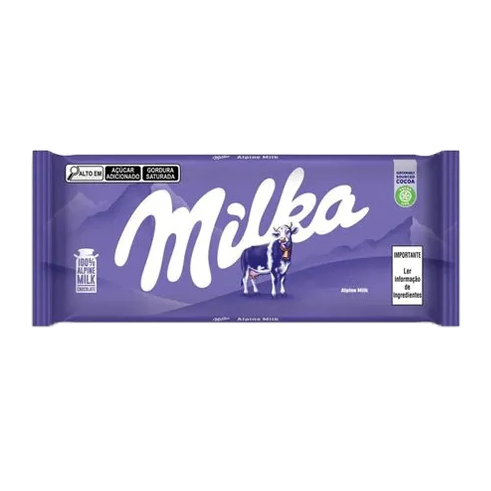 شکلات شیری میلکا مدل alpine milk حجم 100 گرمی