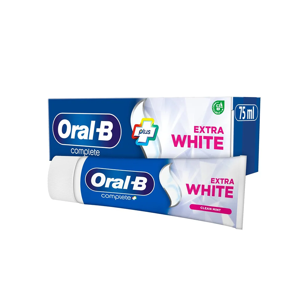 خمیر دندان اورال بی مدل extra white clean mint حجم 75 میلی لیتر