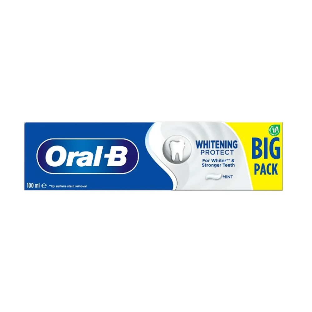 خمیر دندان اورال بی مدل whitening protect mint حجم 100 میلی لیتر